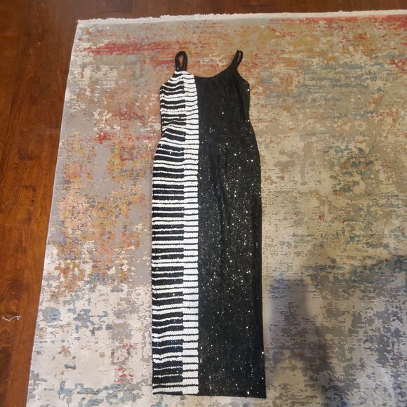 Little Attitudes Girls/women's fully sequin piano gown performermance, pageant